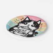 Catpuccino 3 papieren bordje (Gekanteld)