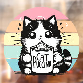 Catpuccino 3 raamsticker (Vel 2)