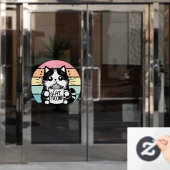 Catpuccino 3 raamsticker (Kantoordeur)