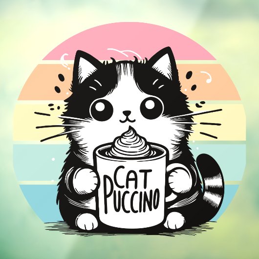 Catpuccino 3 raamsticker (Vel 3)