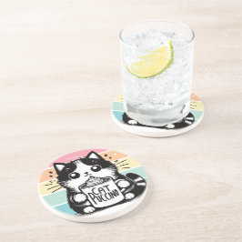 Catpuccino 3 zandsteen onderzetter