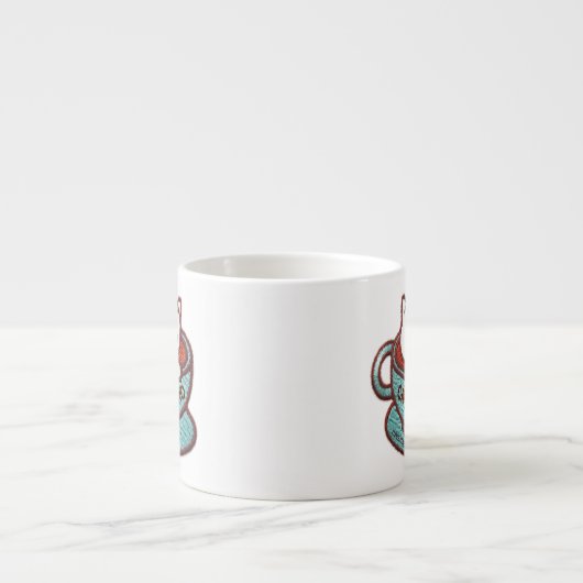 CATPUCCINO CAT Mok van geborduurde patch Espresso (Voorkant)