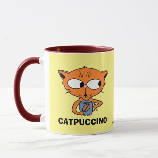 CATPUCCINO Cat Pun Humoureuze koffie Mok (Links)