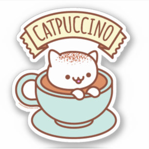 CATPUCCINO Cat Sticker