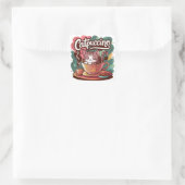 Catpuccino Delight Vierkante Sticker (Tas)