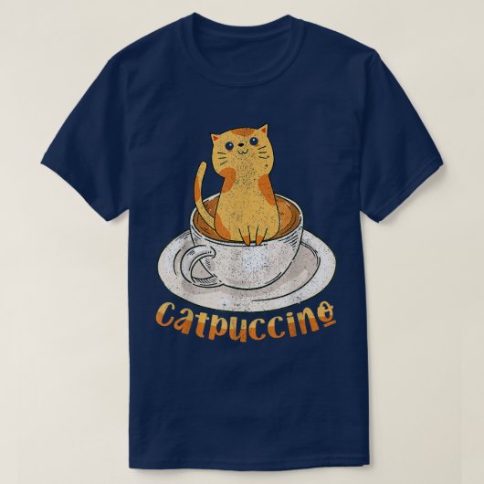 Catpuccino Funny Cat T-shirt (Design voorkant)