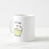 Catpuccino Funny Kitty Cat op Cup Koffiemok (Voorkant links)