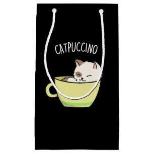 Catpuccino Grappige Kitty Kat In Kop Woordspeling Klein Cadeauzakje