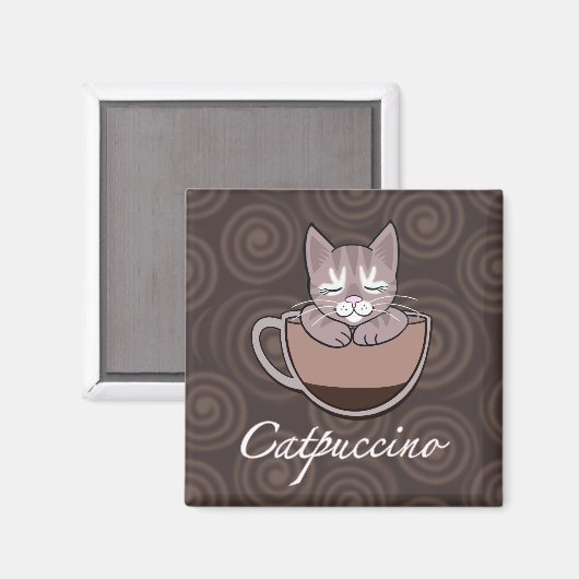 Catpuccino-koffie Magneet (Voorkant / Achterkant)