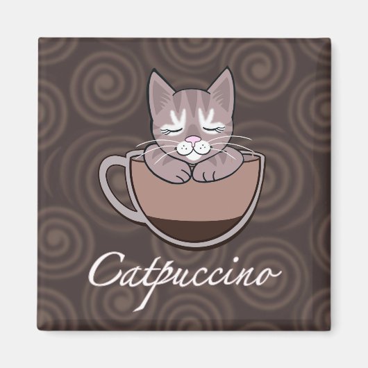 Catpuccino-koffie Magneet (Voorkant)
