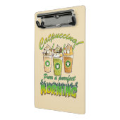 Catpuccino – Spint een Purrfect Morning | Schattig Mini Klembord (Angled2)