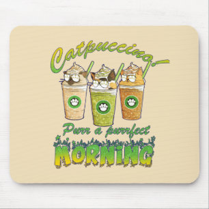 Catpuccino – Spint een Purrfect Morning Schattig Muismat