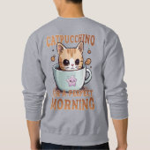 Catpuccino voor een perfecte koffie kat trui (Achterkant)