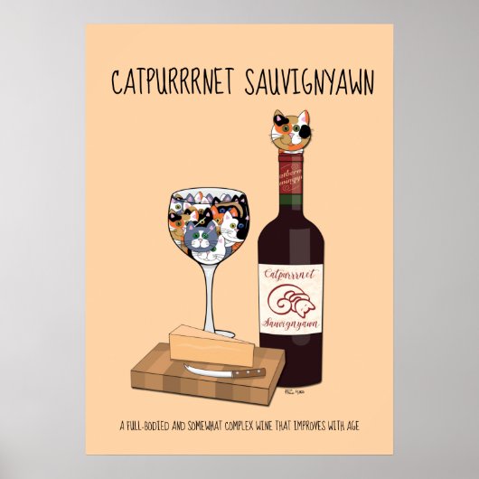 Catpurrnet Sauvigyawn Poster (Voorkant)