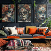Catrina Azul Canvas Afdruk