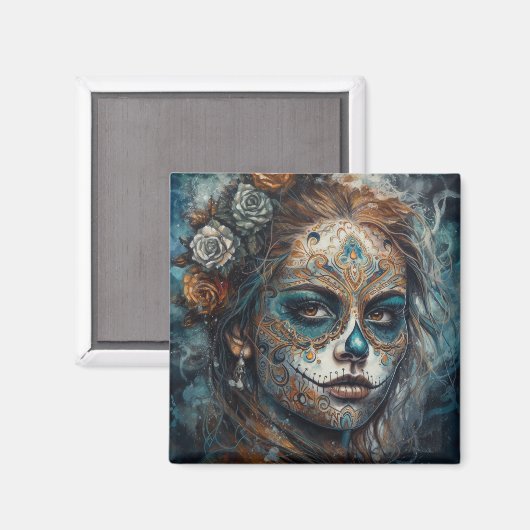 Catrina Azul Magneet (Voorkant / Achterkant)