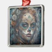 Catrina Azul Metalen Ornament (Links)