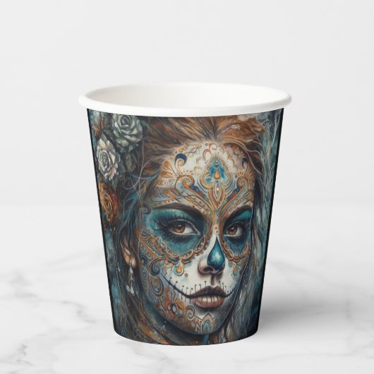 Catrina Azul Papieren Bekers (Voorkant)