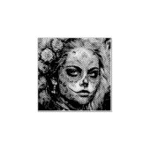 Catrina Azul Rubberstempel (Afrduk)