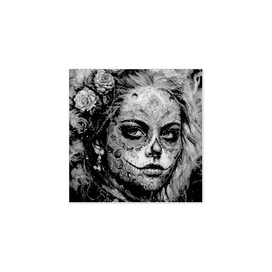 Catrina Azul Rubberstempel (Afrduk)