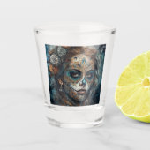 Catrina Azul Shot Glas (Voorkant)