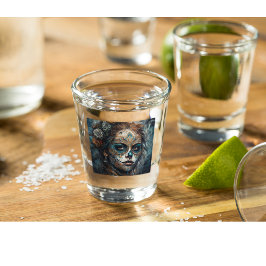 Catrina Azul Shot Glas
