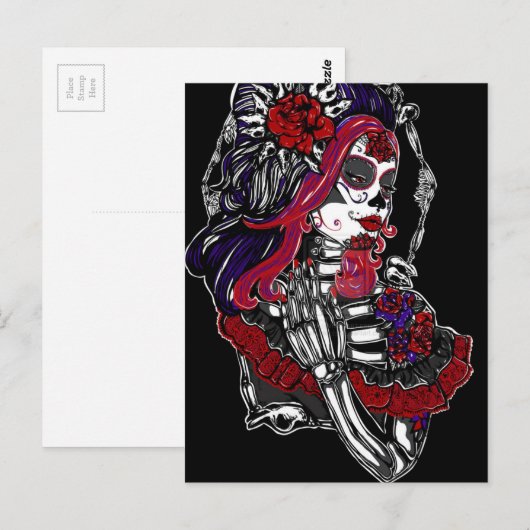 Catrina Dag van de dood Briefkaart (Voorkant / Achterkant)