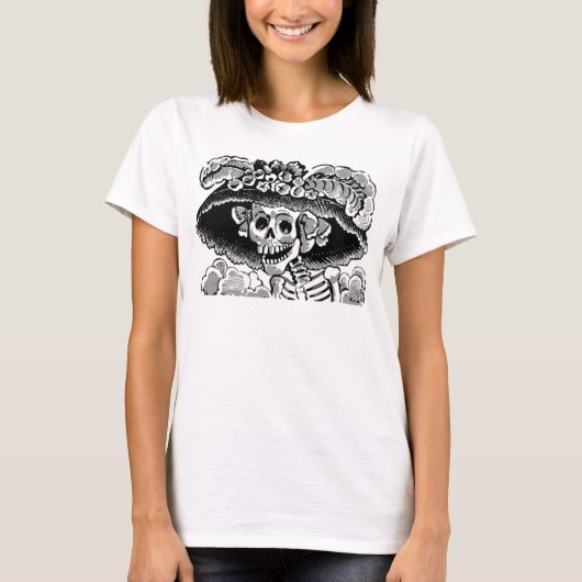catrina dag van het dode halloween shirt (Voorkant)