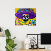 CATRINA DIA DE LOS MUERTOS PORTRAT POSTER (Thuiskantoor)