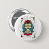 Catrina Día de Muertos Web Ronde Button 5,7 Cm (Voorkant /achterkant)