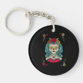 Catrina Día de Muertos Web Sleutelhanger (Voorkant)