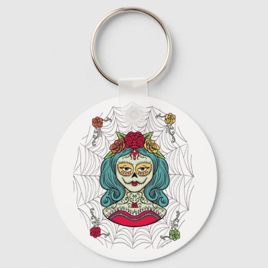 Catrina Día de Muertos Web Sleutelhanger (Voorkant)