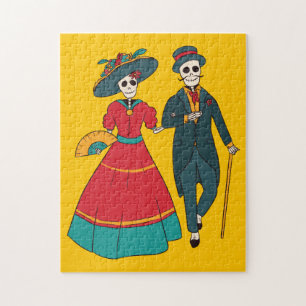 Catrina een paar Mexicaanse dag van de dood Legpuzzel