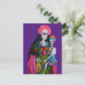 Catrina en Kinderdag van de dode suikerschedel Briefkaart (Staand voorkant)