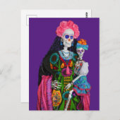 Catrina en Kinderdag van de dode suikerschedel Briefkaart (Voorkant / Achterkant)