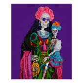 Catrina en Kinderdag van de dode suikerschedel Perfect Poster (Voorkant)