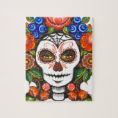 Catrina in bloemen legpuzzel (Verticaal)