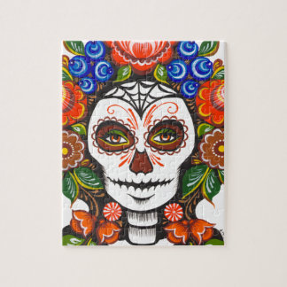 Catrina in bloemen legpuzzel