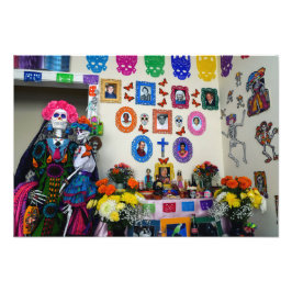 Catrina Moeder en Kind Ofrenda Foto Afdruk