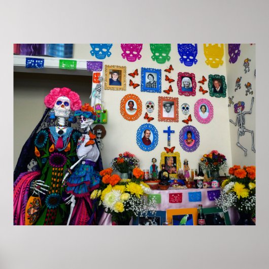Catrina Moeder en Kind Ofrenda Poster (Voorkant)