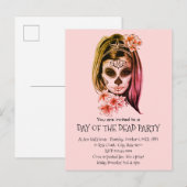 Catrina schilderde gezichtsdag van de dode partij uitnodiging briefkaart (Voorkant / Achterkant)