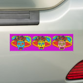 Catrina Sugar Skull Bumpersticker (Op auto)