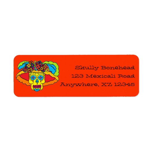 Catrina Sugar Skull Etiket (Voorkant)
