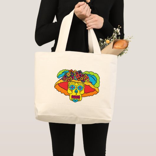 Catrina Sugar Skull Grote Tote Bag (Voorkant (product))