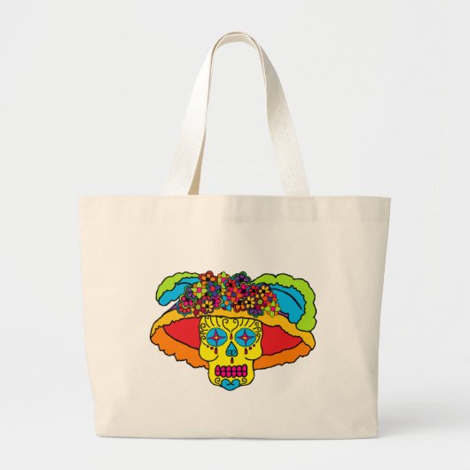 Catrina Sugar Skull Grote Tote Bag (Voorkant)