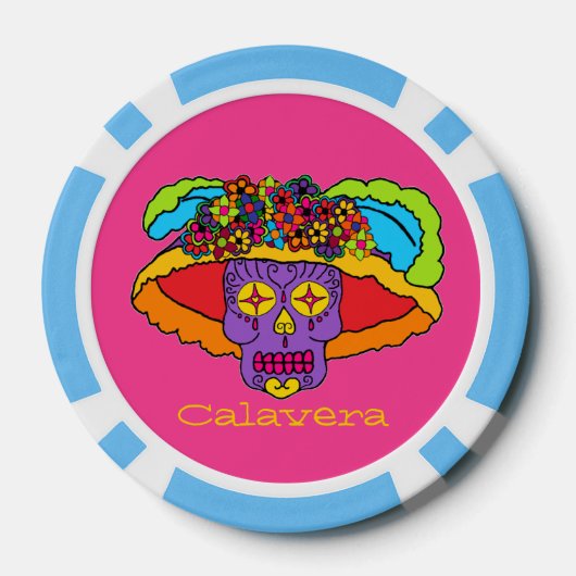 Catrina Sugar Skull Poker Chips (Achterkant)