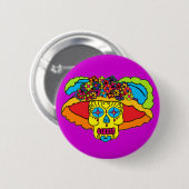 Catrina Sugar Skull Ronde Button 5,7 Cm (Voorkant /achterkant)