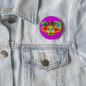 Catrina Sugar Skull Ronde Button 5,7 Cm (In situ)