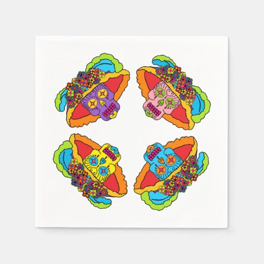 Catrina Sugar Skull Servetten (Voorkant)