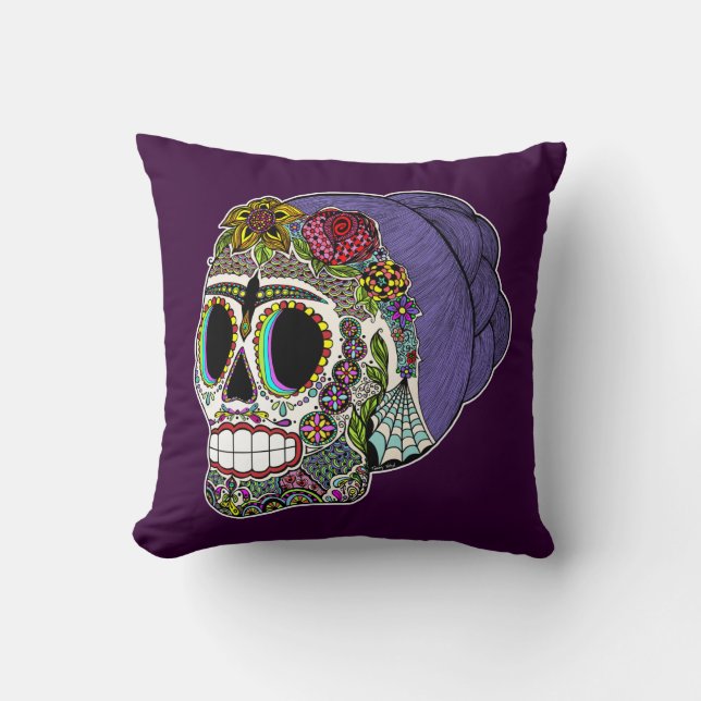 Catrina Sugar Skull Sierkussen (Voorkant)